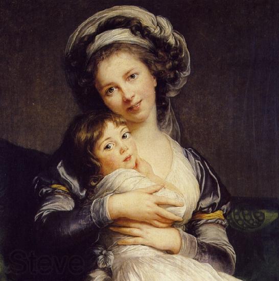 eisabeth Vige-Lebrun Turban with Her Child Spain oil painting art